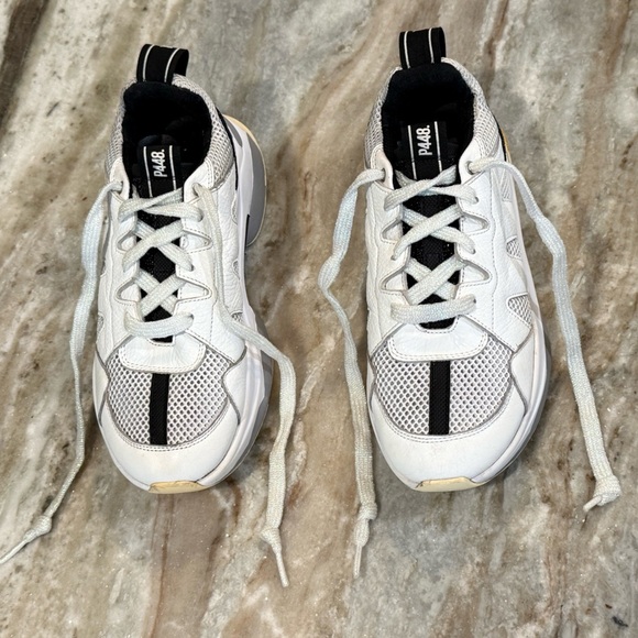 Women’s P448 Luke white glitzy chunky sneakers- Size 37 - Picture 11 of 13